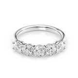 1.5 TCW Round Cut Lab-Grown Diamond Five Stone Wedding Band