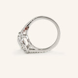1 CT Round Cut Double Halo Lab-Grown Diamond Engagement Ring 2