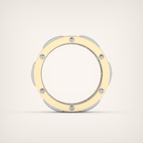 2.10 CT  Two Tone style Moissanite Diamond Men's Wedding Band