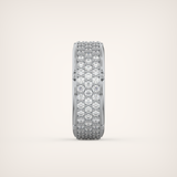 1.00 CT Muti- Row Setting Moissanite Diamond Band For Him