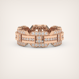 1.0 CT Round Shaped Moissanite Wedding Band For Men