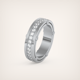 0.98 CT Channel Set Moissanite Diamond Men's Wedding Band