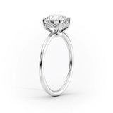 2 CT Pear Cut Hidden Halo Lab-Grown Diamond Engagement Ring