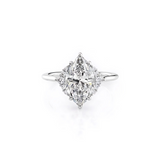 2 CT Marquise Cut Cluster Lab-Grown Diamond Engagement Ring