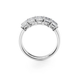 2.5 TCW Emerald Cut Lab-Grown Diamond Five Stone Wedding Band
