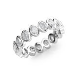 1.7 TCW Oval Cut Lab-Grown Diamond Bezel Full Eternity Wedding Band