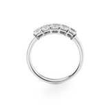 1 TCW Radiant Cut Lab-Grown Diamond Five Stone Wedding Band