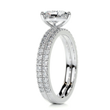 1 CT Heart Cut Pave Lab-Grown Diamond Bridal Set