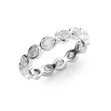 1.4 TCW East West Oval Cut Lab-Grown Diamond Bezel Full Eternity Wedding Band