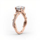 1.5 CT Pear Cut Three Stone Twig Lab-Grown Diamond Engagement Ring