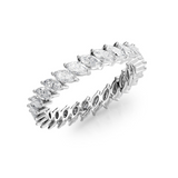 1.5 TCW Marquise Cut Lab-Grown Diamond Full Eternity Wedding Band