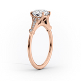 2 CT Asscher Cut Vintage Pave Lab-Grown Diamond Engagement Ring