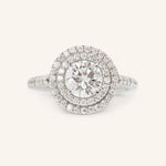 1 CT Round Cut Double Halo Lab-Grown Diamond Engagement Ring 1