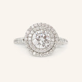 1 CT Round Cut Double Halo Lab-Grown Diamond Engagement Ring 1
