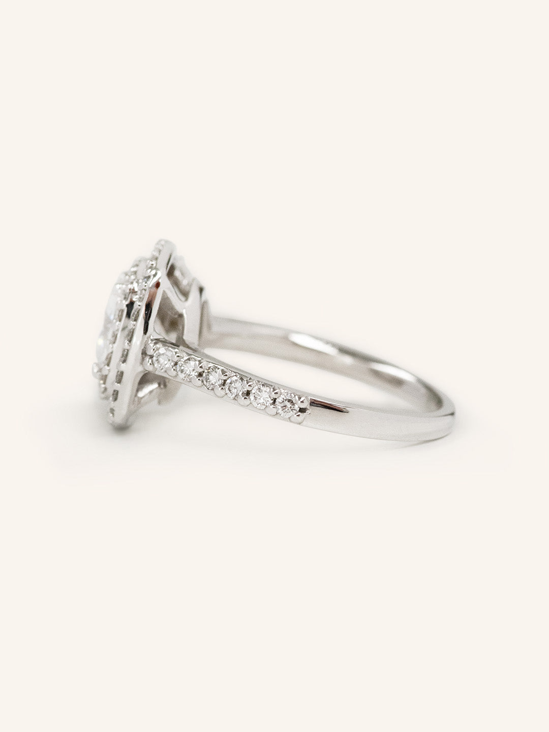 1 CT Cushion Cut Double Halo Lab-Grown Diamond Engagement Ring 2