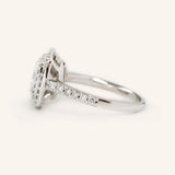 1 CT Cushion Cut Double Halo Lab-Grown Diamond Engagement Ring 2