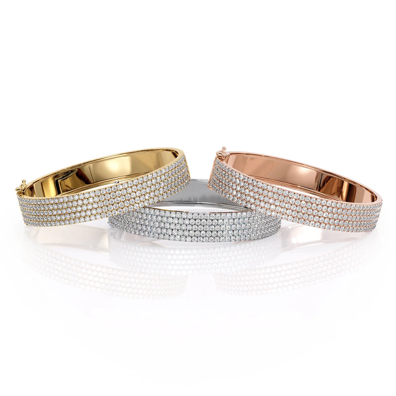 2 TCW Round Shaped Lab-Grown Diamond Bangle Bracelet 2