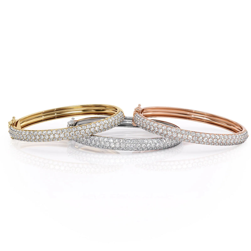 5.5 TCW Round Shaped Lab-Grown Diamond Bangle Bracelet 2