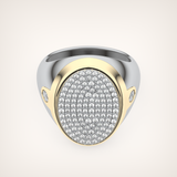 0.55 CT Round Moissanite Diamond  Band For Him