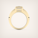 0.45 CT Round Moissanite Diamond Channel Setting Band For Him