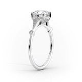 2 CT Pear Cut Vintage Pave Lab-Grown Diamond Engagement Ring