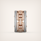 2.10 CT  Two Tone style Moissanite Diamond Men's Wedding Band