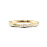 0.35 TCW Round Cut Lab-Grown Diamond Twisted Half Eternity Wedding Band