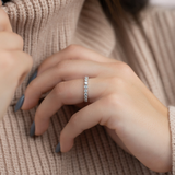1 TCW Round Cut Lab-Grown Diamond Bezel Full Eternity Wedding Band