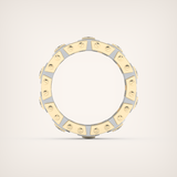 3.30 CT Two Tone Princess & Round Moissanite Diamond Band For Him