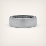 0.70 CT Polished Edged Moissanite Diamond Men's Wedding Band
