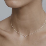 0.05 TCW Round Lab-Grown Diamond Multi Stone Necklace