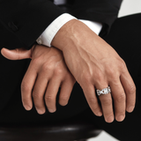 0.30 CT Elegant Round Moissanite Diamond Men's Wedding Band