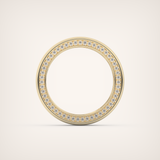 0.70 CT Polished Edged Moissanite Diamond Men's Wedding Band