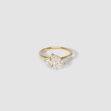 1.24 CT Pear Cut Two Stone Lab-Grown Diamond Engagement Ring