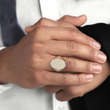 0.55 CT Round Moissanite Diamond  Band For Him