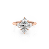 2 CT Marquise Cut Three Stone Lab-Grown Diamond Engagement Ring