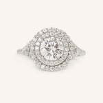 1 CT Round Cut Double Halo Lab-Grown Diamond Engagement Ring 1
