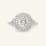 1 CT Round Cut Double Halo Lab-Grown Diamond Engagement Ring 1