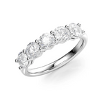 1.5 TCW Round Cut Lab-Grown Diamond Five Stone Wedding Band