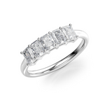 1 TCW Radiant Cut Lab-Grown Diamond Five Stone Wedding Band