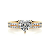 1 CT Heart Cut Pave Lab-Grown Diamond Bridal Set