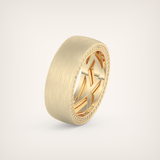 0.70 CT Polished Edged Moissanite Diamond Men's Wedding Band