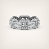 1.0 CT Round Shaped Moissanite Wedding Band For Men