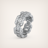 1.0 CT Round Shaped Moissanite Wedding Band For Men