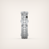 0.98 CT Channel Set Moissanite Diamond Men's Wedding Band