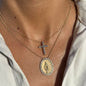 1.8 TCW Round Lab-Grown Diamond Cross Necklace 2