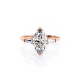 2 CT Marquise Cut Three Stone Lab-Grown Diamond Engagement Ring