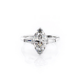 2 CT Marquise Cut Three Stone Lab-Grown Diamond Engagement Ring