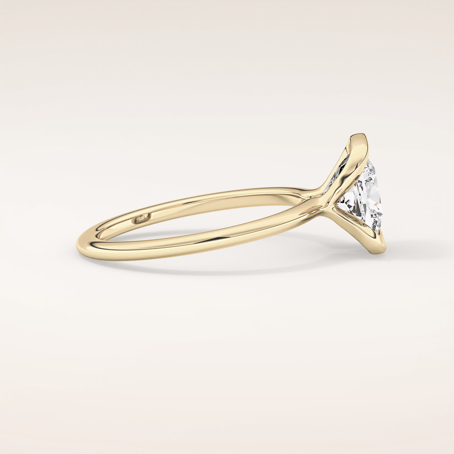 2.0 CT Cushion Cut Half Bezel Lab-Grown Diamond Engagement Ring