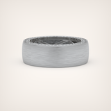 0.70 CT Polished Edged Moissanite Diamond Men's Wedding Band